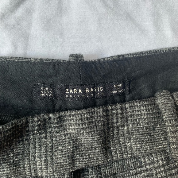 Plain Charcoal Zara Straight Leg Dress Pants - Picture 9 of 9